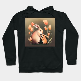 Sweet Mom and Baby Rabbit Hoodie